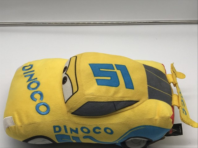 Disney Pixar Cars 3 Dinoco Cruz Ramirez Yellow Race Car Plush Pillow Stuffed Toy for sale online