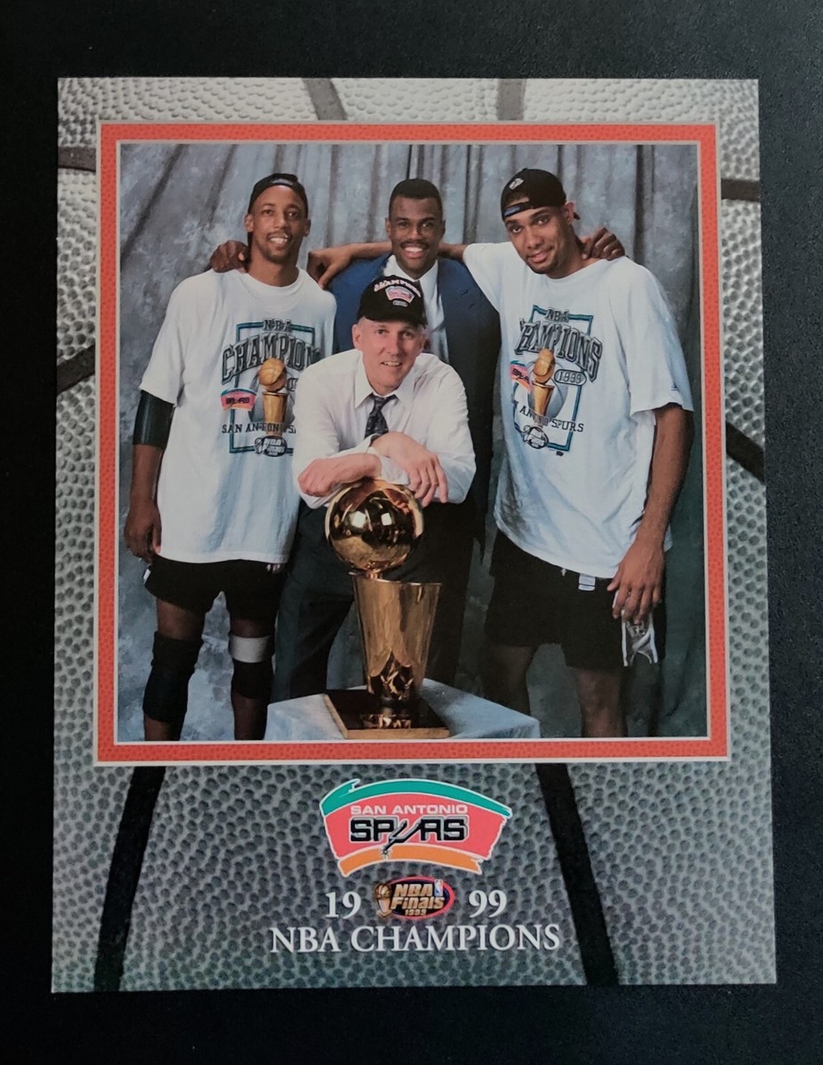 San Antonio Spurs 1999 NBA Champions 11x14 Photo Pop, David, Timmy