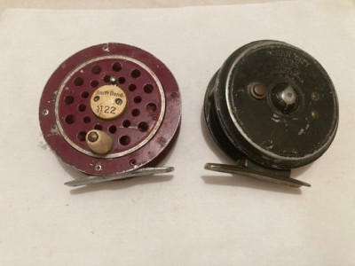 ビンテージオーシャンシティ No. 35 フライリール - アメリカ製 MADE USA Ocean City #35 FLY FISHING Reel & SOUTH BEND #1122