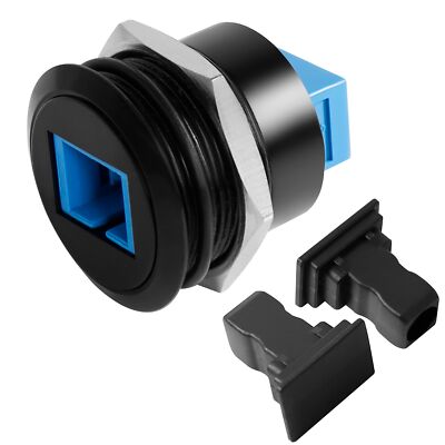 SC Fiber Optic Embedded Threaded Fixed Mount Adapter, SC Female to Female Pan...