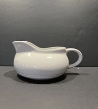 Large White Gravy Boat 8” Long 5.5” Wide & 4” Tall Has Unreadable Impressed Mark