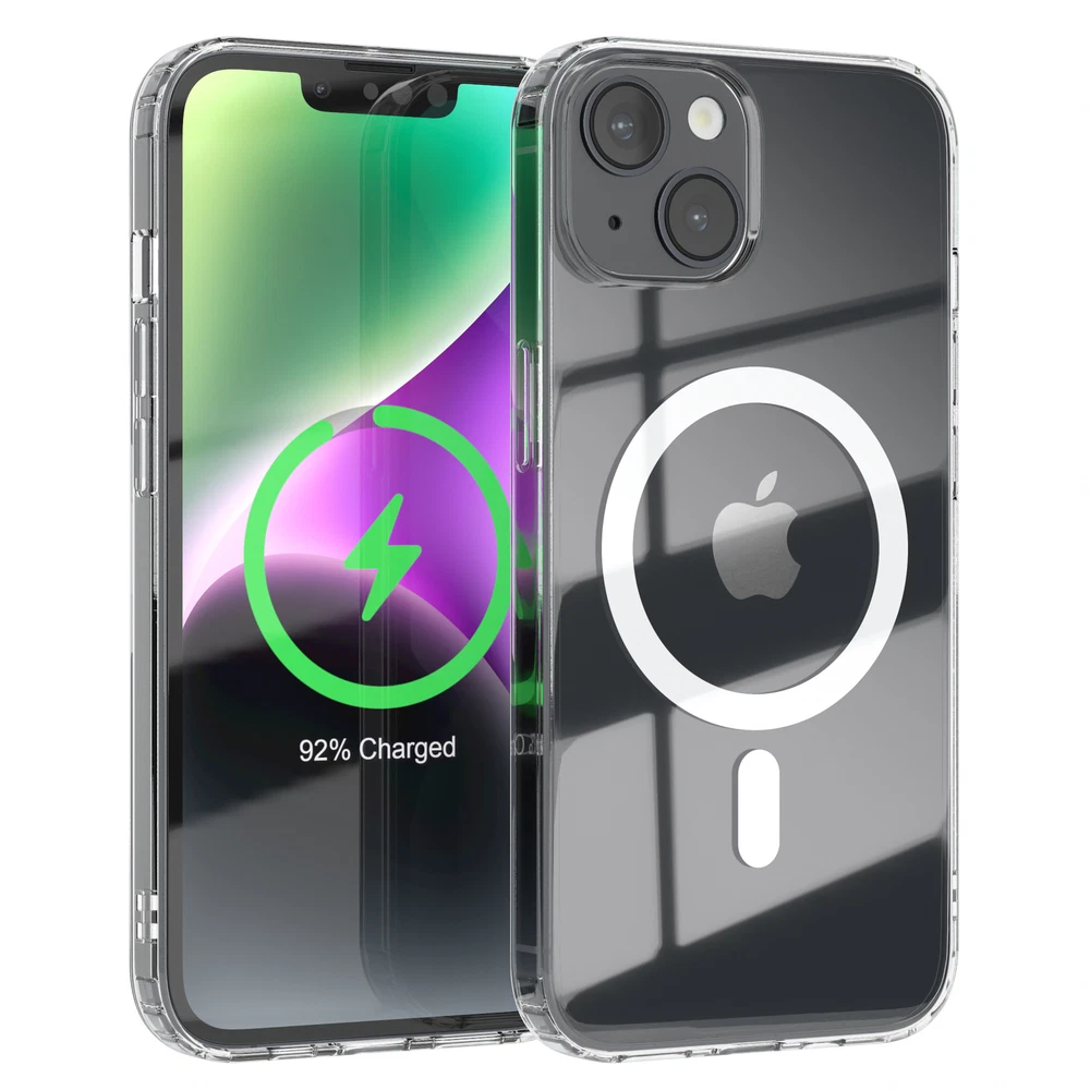 Phone Case for Apple iPhone 14 Transparent MagSafe Camera Protection TPU Clear