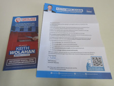 2025 Federal Election - Letter & Voting Brochure - Liberal Party - Keith Wolahan
