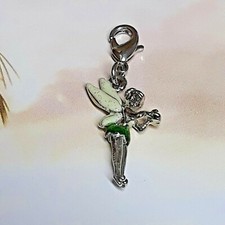 Official Walt Disney World 3D Sparkling Enamel Standing Tinkerbell Clip On Charm