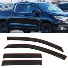 IN-CHANNEL Smoke Window Visors Sun Vent Rain Guard Fit Honda Ridgeline 2017-2025