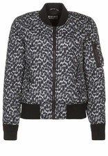 Schott Nyc Women Lightweight Bomber Jacket Grey Leopard M