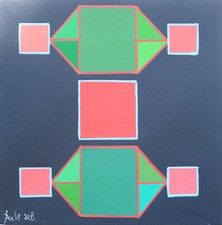 Achille Perilli Tecnica mista su tela Cm 20 x 20