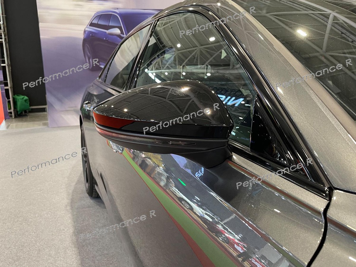 Spiegelkappen Für Audi A6 C8 S6 RS6 A7 A8 (2019-2025) - Schwarze Außenspiegelabdeckung