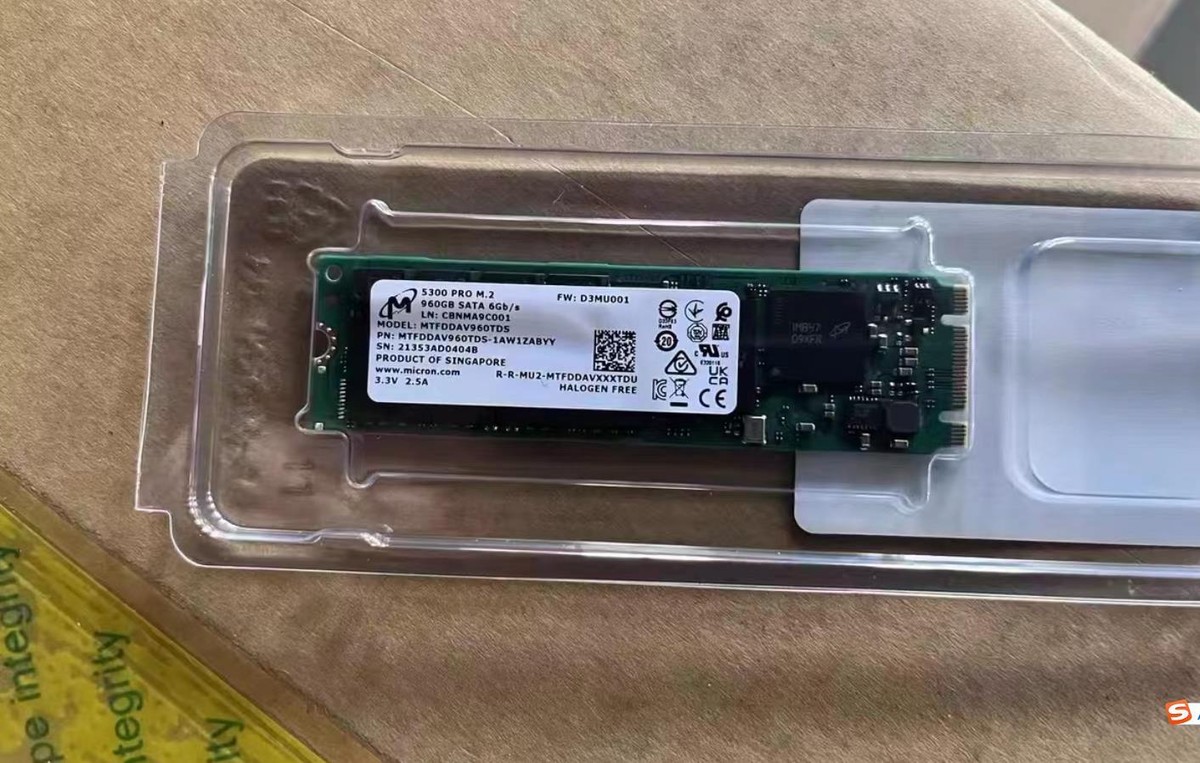 New Micron 5300 PRO 960GB M.2 SSD SATA 6Gb/s MTFDDAV960TDS