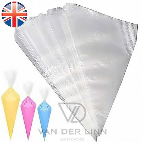 100X DISPOSABLE Icing Piping Bags Cake Decorating Plastic Small to