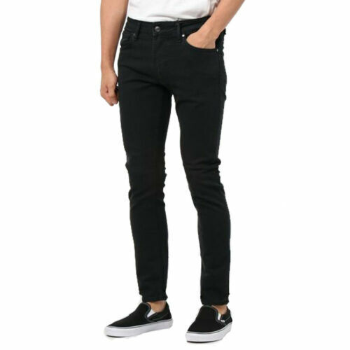 GUESS Vaqueros Moda Hombre Miami Súper Skynny Stretch Negro M93AN1D3KT1 - Afbeelding 1 van 4