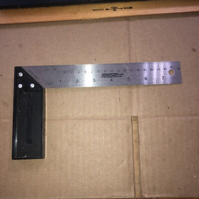 Johnson Level 1910-0800 Structo-Cast Try & Mitre Square, 8'', SAE Inch / Metric