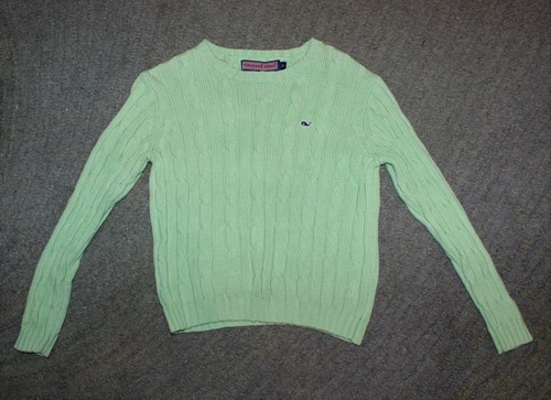 Vineyard Vines Girls Green Whale Sweater - Size S (7-8) - EUC - Picture 1 of 3