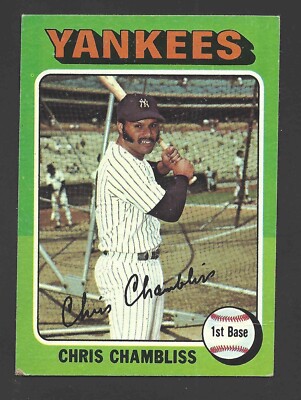 1975 Topps #585 CHRIS CHAMBLISS Raw - New York Yankees - AGIP