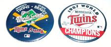 Vintage Minnesota Twins 1987 & 1991 Wincraft World Series  Buttons