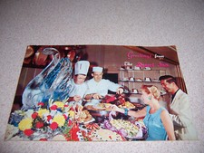 1950s Wilbur Clark's Desert Inn Snack Bar Buffet, Las Vegas, NV VTG Postcard