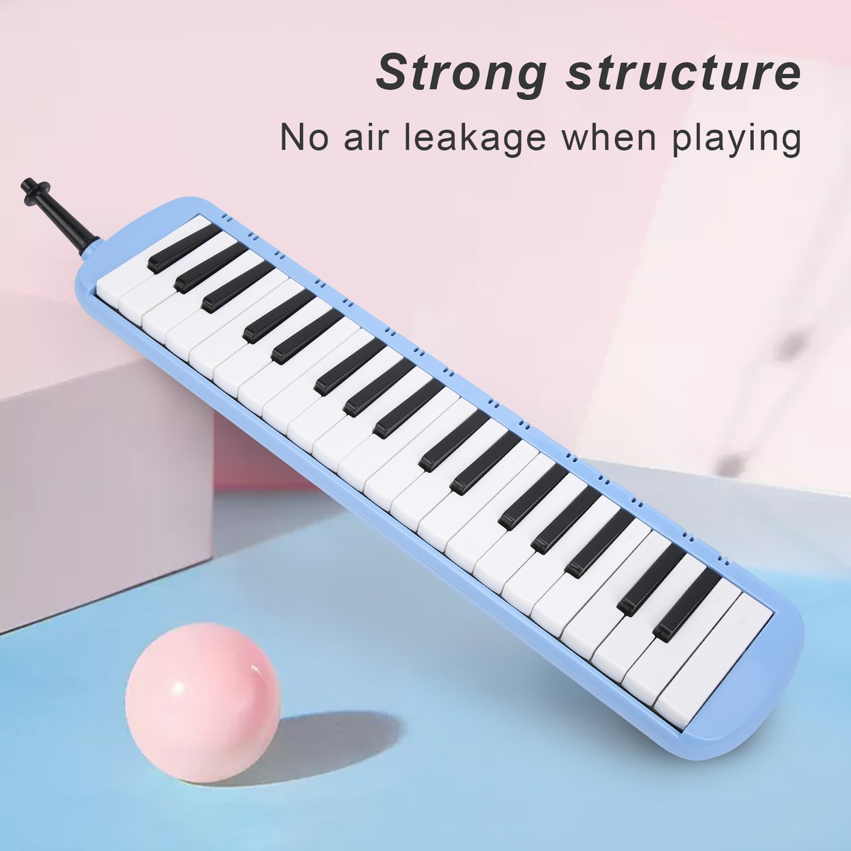 Melodica 32 Tasti Per Principianti - Strumento A Fiato Con Bocchino, Colore Rosa - Foto 4