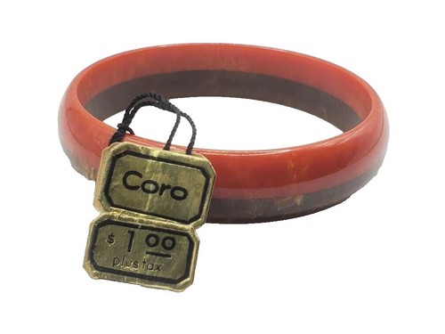 Vintage 50s 60s Coro Gold Tone Textured Flat Link Bracelet