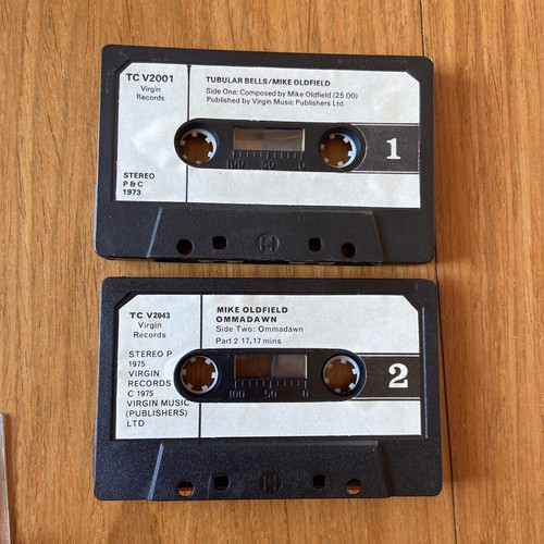 2 x Cassettes Mike Oldfield Ommadawn 1975 & Tubular Bells 1972/73 - Picture 3 of 4