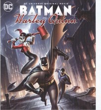 No Disc No Case ORIGINAL COVER ART Batman  Harley Quinn 2017 Blu-ray Cover 