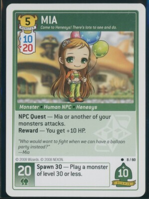 Maplestory iTCG Set 4 NPC Heroes MIA 8/60 - WOTC 2008
