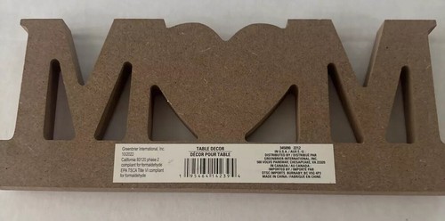 Mom Brave Strong Loved Table Sign Pink Wooden Home Decoration 9" x 4" New - Picture 10 of 19