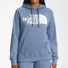 New The North Face Women's Half Dome Pullover Hoodie NF0A7R9M73A Folk Blue - XL