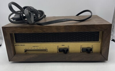 Mini-mag Home Alarm System Wood Box Super Sentry? Vtg