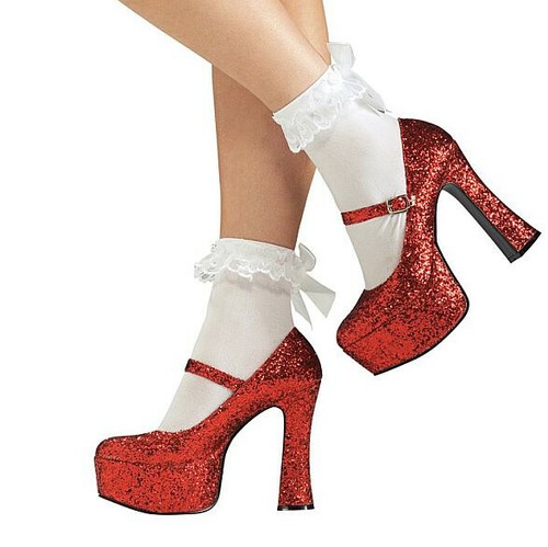 ruby red platform shoes