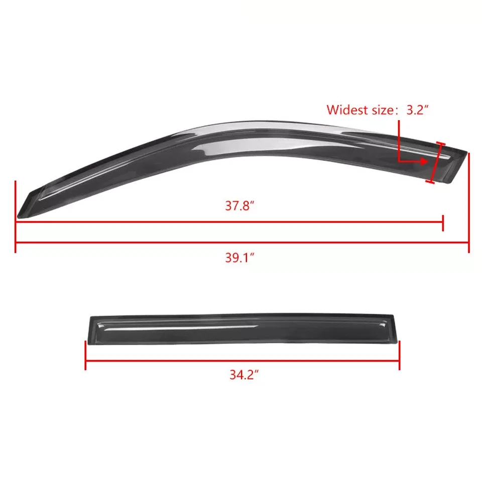 Подлинный дефлектор вентиляционного козырька окна Toyota Highlander 2001-2007 защита от дождя - Изображение 2 из 4