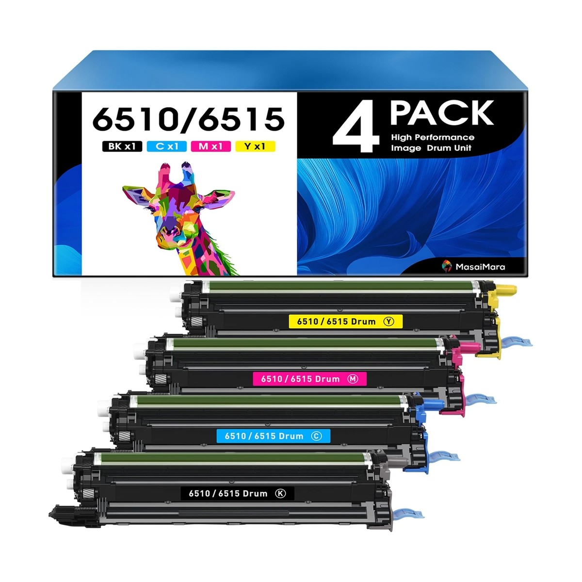 4 Pack Phaser 6510/6515 Drum Units - Replacement Cartridges For Xerox WorkCentre Printers