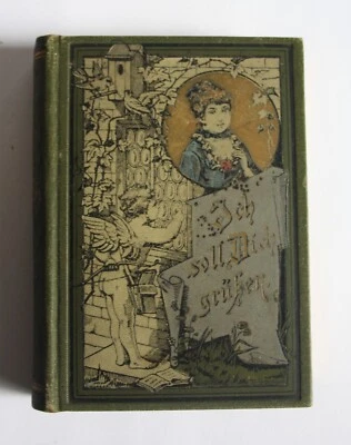 Ich soll Dich grüßen!, MINIBUCH, lyrische Gedichte v. Clara Braun, 1899 - Bild 1 von 4