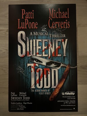 Original Window Card From Sweeney Todd (2005) SIGNED 