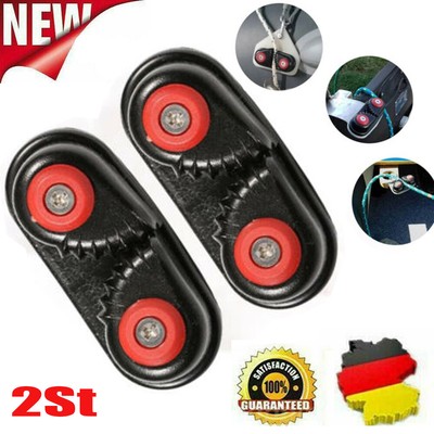 2St Φ 15mm Schotklemme Seilklemme Curryklemme Cam Cleat für Segelboot DHL