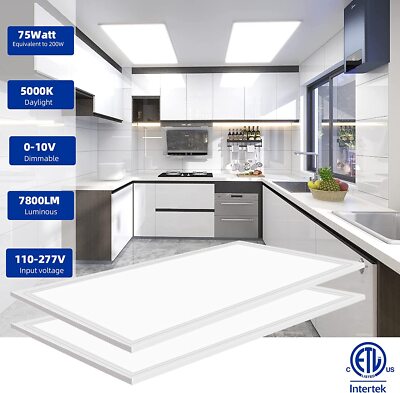 2x4 LED Flat Panel Light 75W 8400LM 2x4 Foot LED Drop Ceiling Lights, AC100-277V