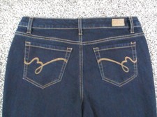 Bandolino Jeans Womens 10 Blue Denim Mandie Straight High Rise Dark Wash 32x29