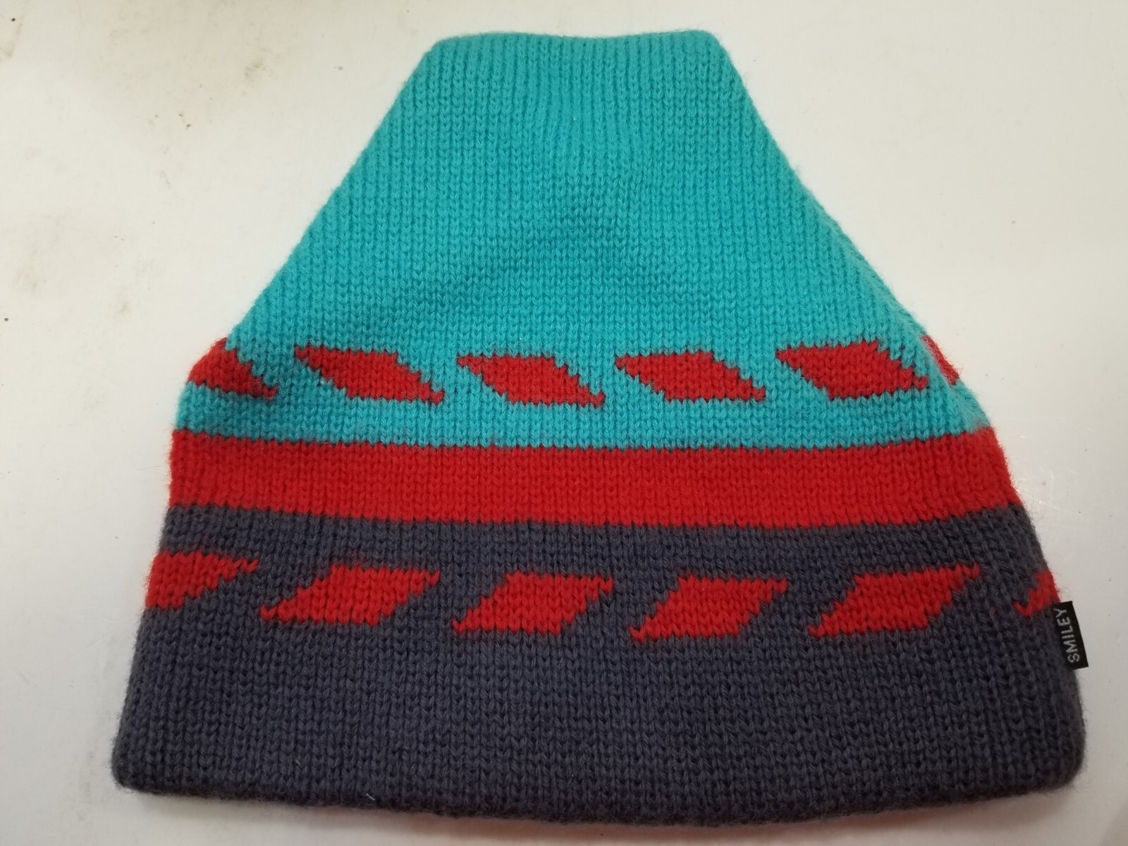 Bright Smiley Winter Ski Snowmobile Knit Beanie in Acrylic Wool