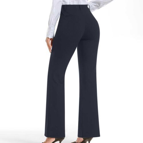 Women Office Pants Business Casual Work Pants with Pocket Pull On Regular Slacks - Picture 18 of 51