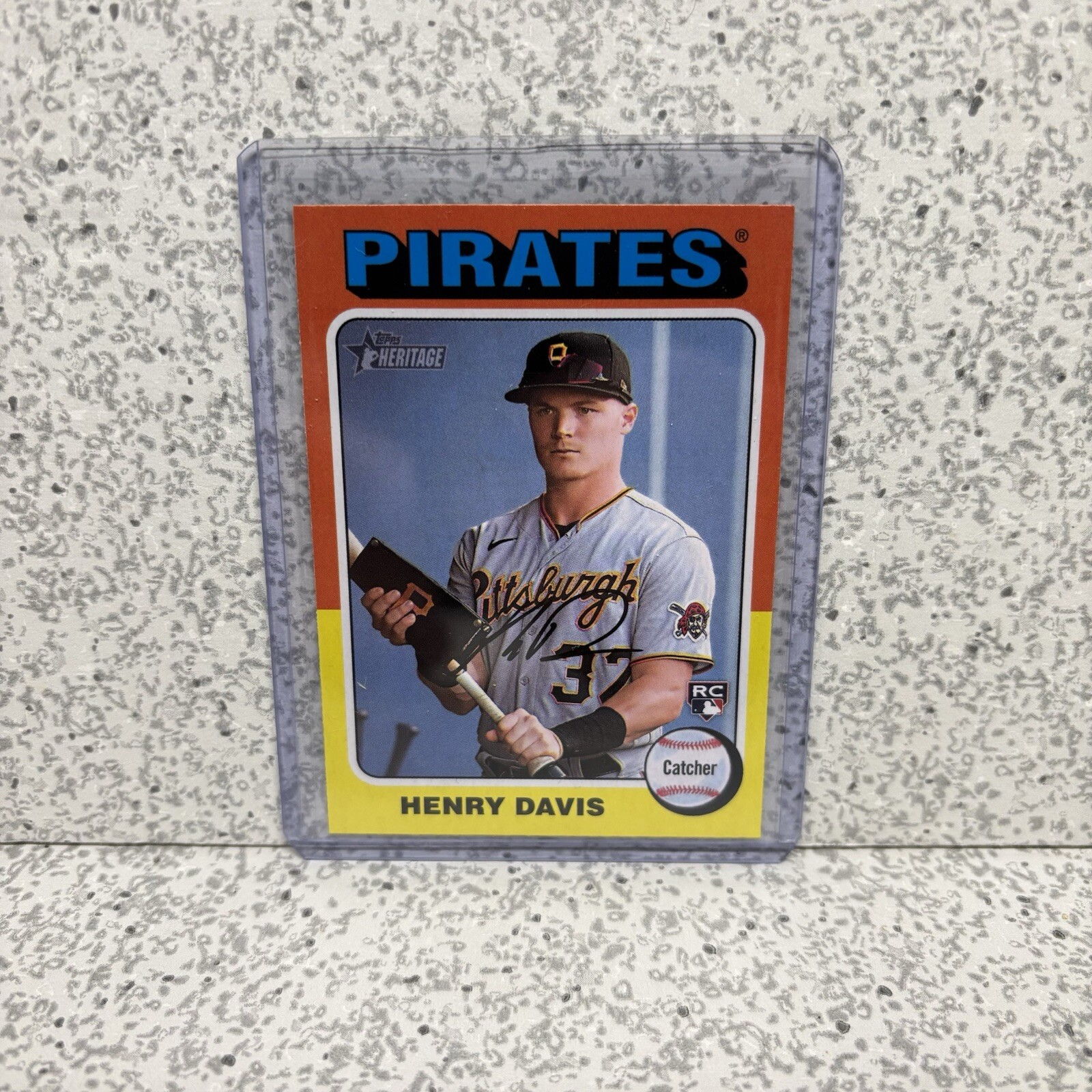 2024 Topps Heritage #415 Henry Davis RC Pittsburgh Pirates Rookie Baseball Card
