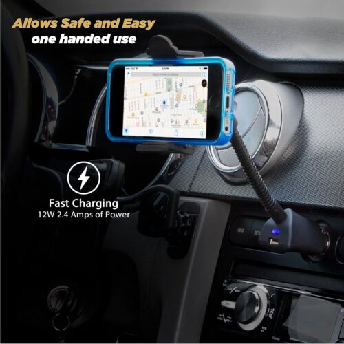 PowerMount Car Phone Holder - 7.5W Fast Charge with 360° Rotation, 4-Pack - Picture 4 of 4