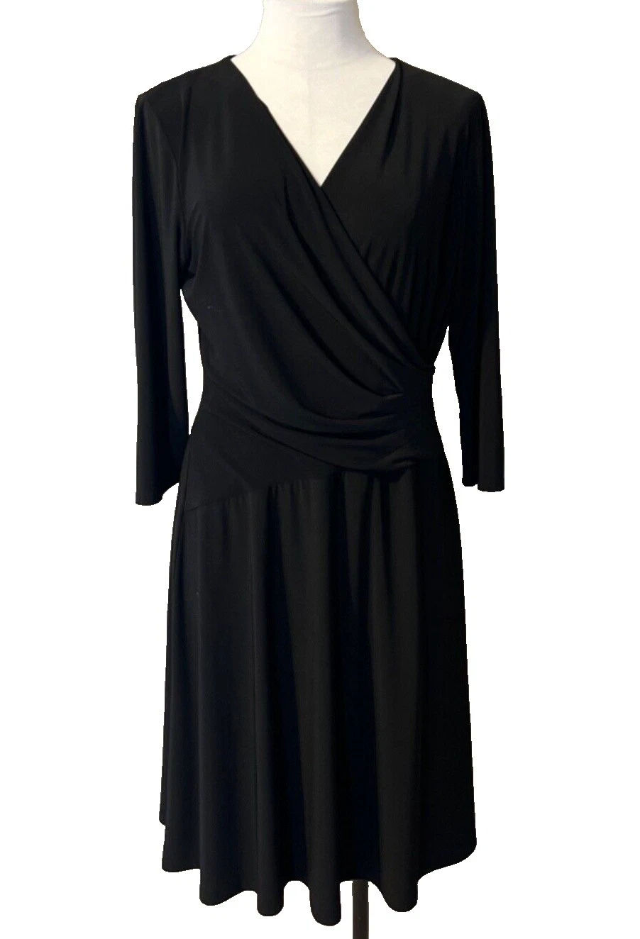 Kasper Solid Wrap Dresses