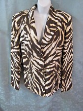 Alfred Dunner Blazer Size 14 Fully Lined Bold Print