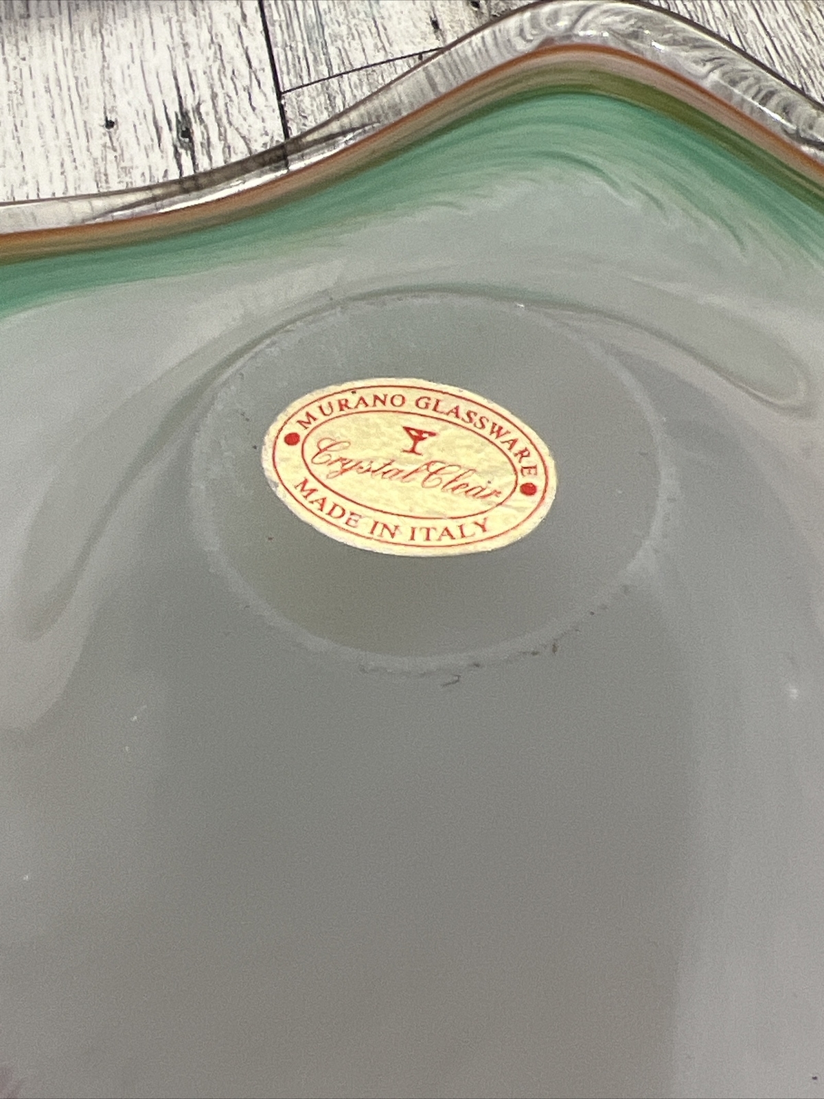 Murano Glass Wavy Bowls Lot 2 Crystal Clear Decor Accents Sopranos