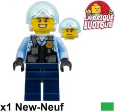 LEGO Personaggio Minifig City Polizia Pilota Elicottero Elmetto cty1380 New