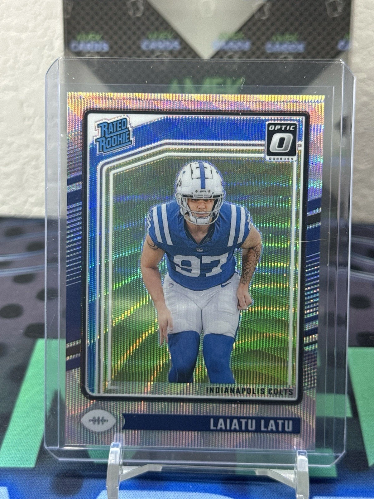 Laiatu Latu #267 2024 Donruss Optic Rated Rookie Premium Wave /300