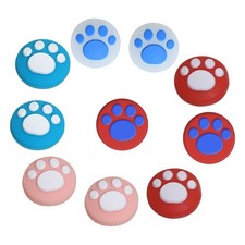 5Pair Handle Silicone Cap Case For Steam Deck Kawaii Cat Paw Thumb Grip Caps F