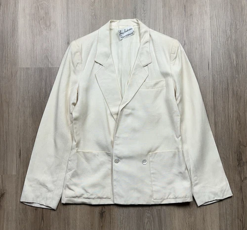 OFF WHITE Giacca blazer doppiopetto Lois Anderson Tannerway donna vintage bianco sporco