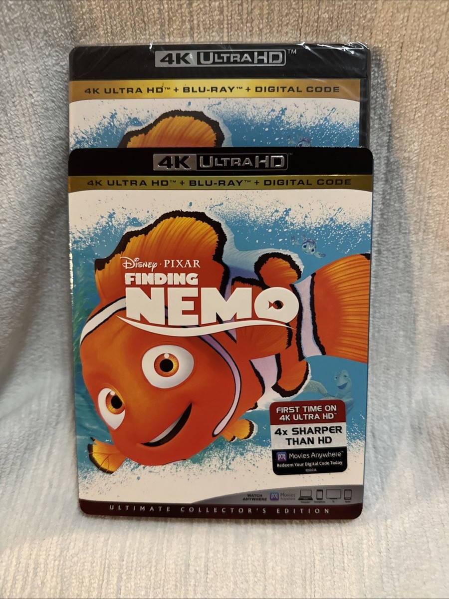 Disney Finding Nemo (4k Ultra HD + Blu-Ray + Digital, 2003) Pixar