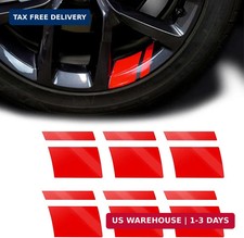 Pack-6 Car Reflective Stickers, Car Wheel Rim Stripe Decals, Universal Automotiv
