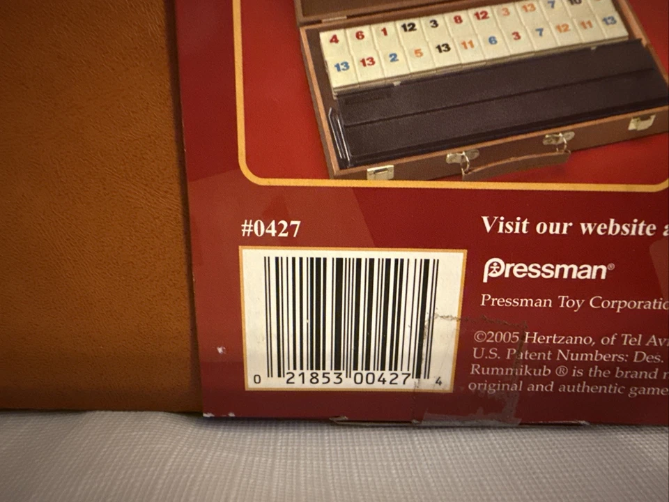 Rummikub Rummy 60th Anniversary Collectors Ed Metallic Jokers Faux Leather Case - Image 3 of 4